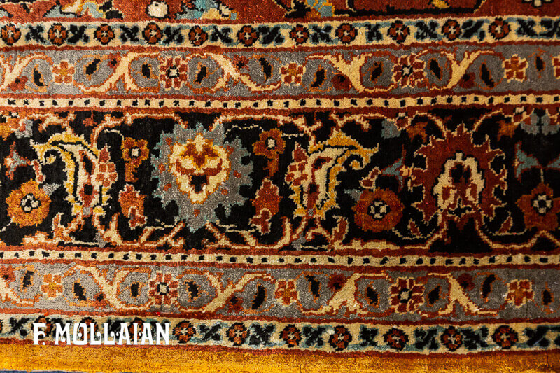 Antique Indian Kashmir Silk Rug n°:65360944